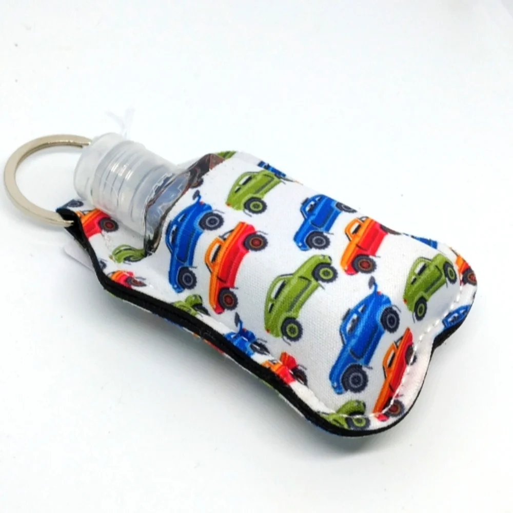 Car themed hand sanitizer keychain